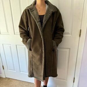 women’s L.L. Bean faux-suede coat